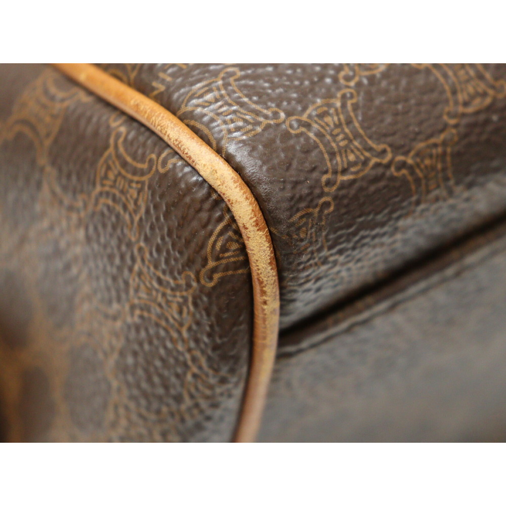 Celine Boston Bag Brown Macadam Leather - Picture 6 of 7